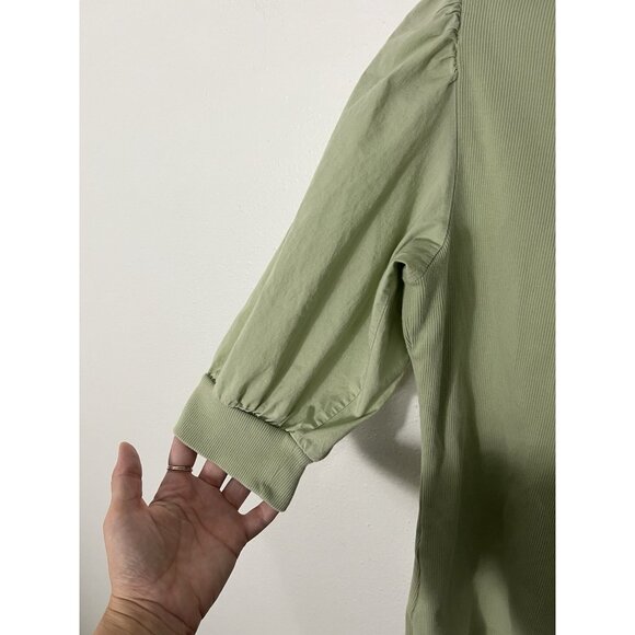 Veronica Beard Coralee Top Dusty Sage Green Size Medium - Picture 12 of 15